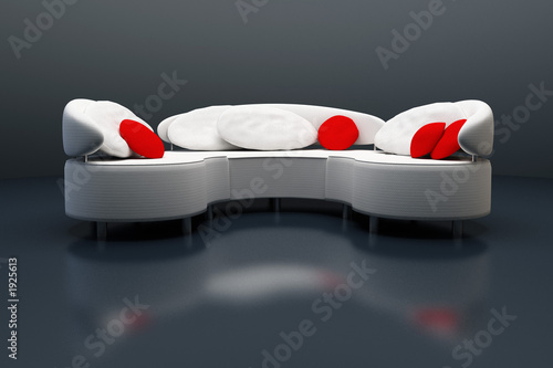 modern sofa 3d rendering