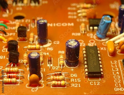 electronic components board photo