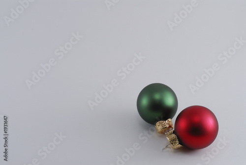 red and green christmas ornaments