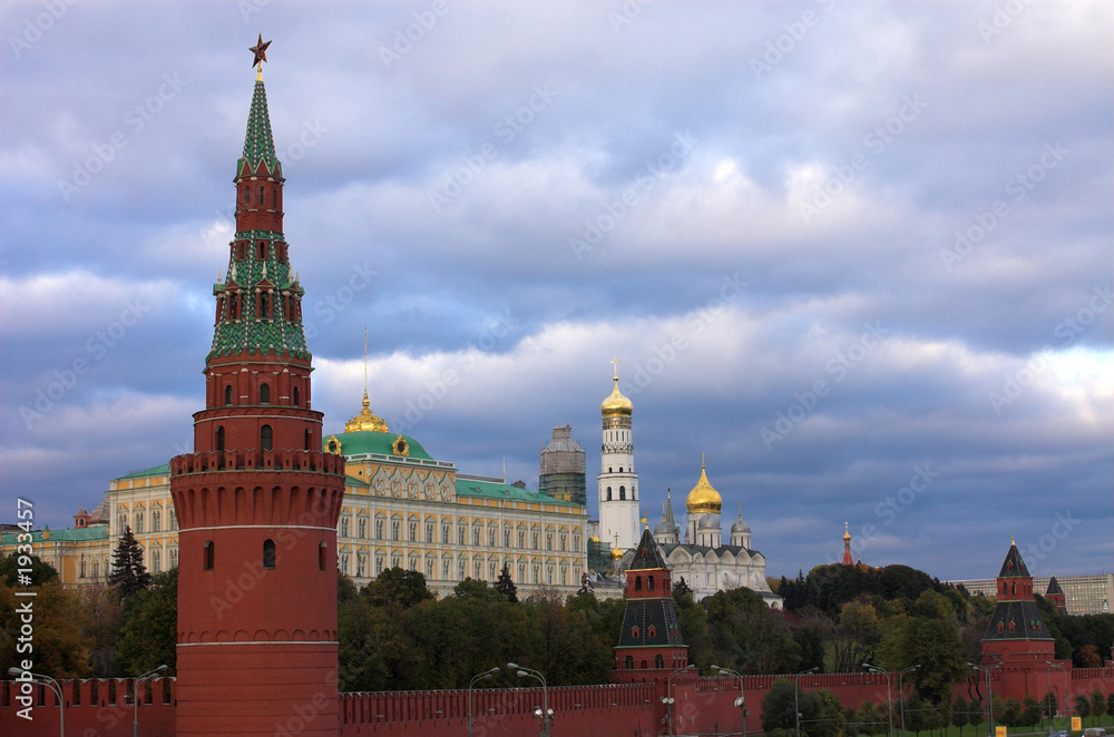 moscow kremlin wall, russia