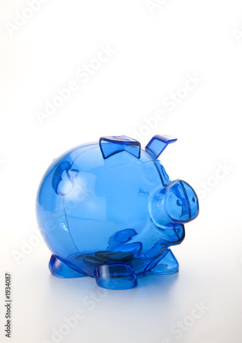 фотографія blue piggy bank