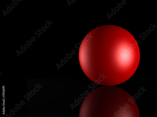 3d red_ sphere photo