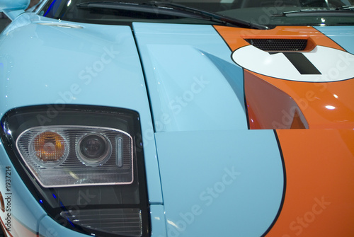 ford gt40 in gulf blue and orange photo