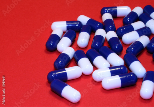 capsules on red