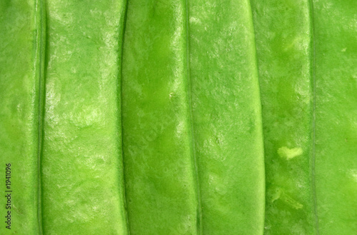 Schilderij op canvas green peas (mangetout) close up background.