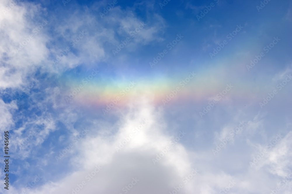 rainbow above a head rainbow above a head