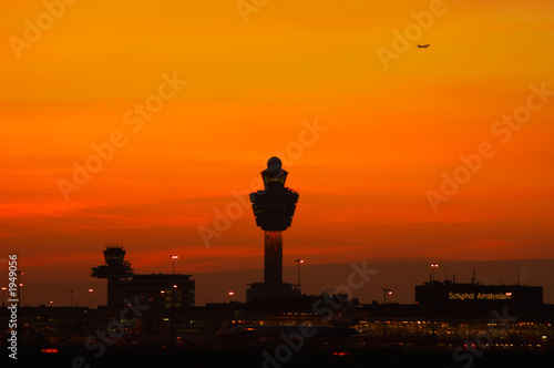 Photography airport sunset