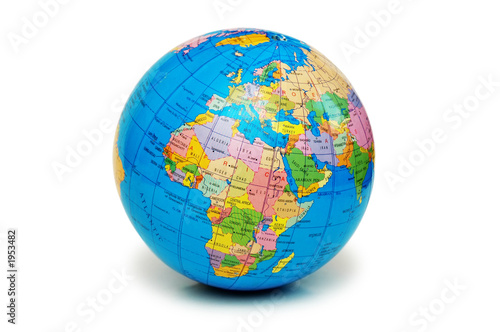 globe isolated on the white background
