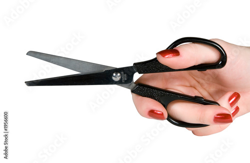 scissors in a hand