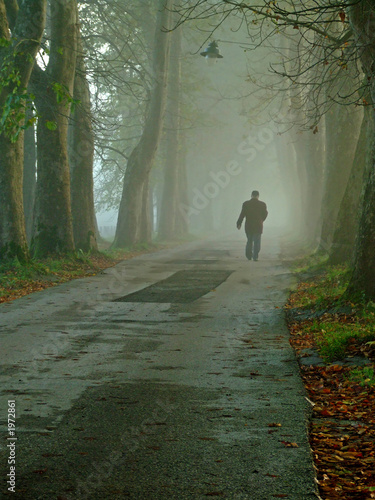 senior walking in nature