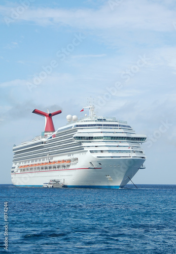 modern white passenger cruise ship photo