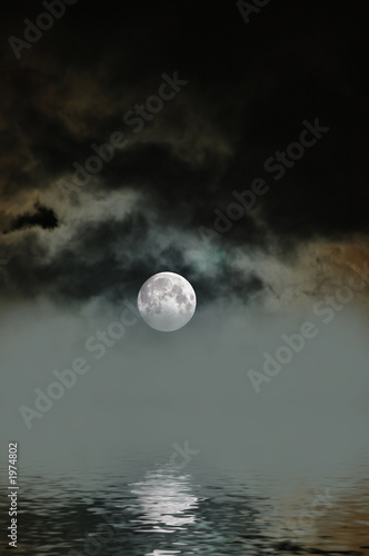 foggy moon