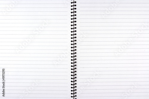 Canvastavla close up of spiral note book
