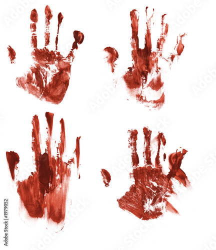 bloody handprints
