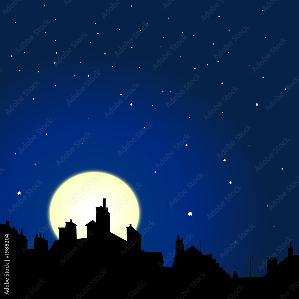 Obraz premium rooftops night view