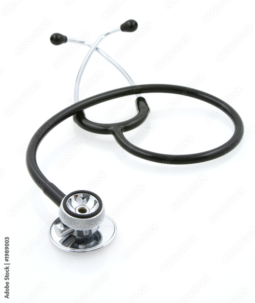 stethoscope on white