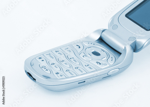 phone keypad in blue