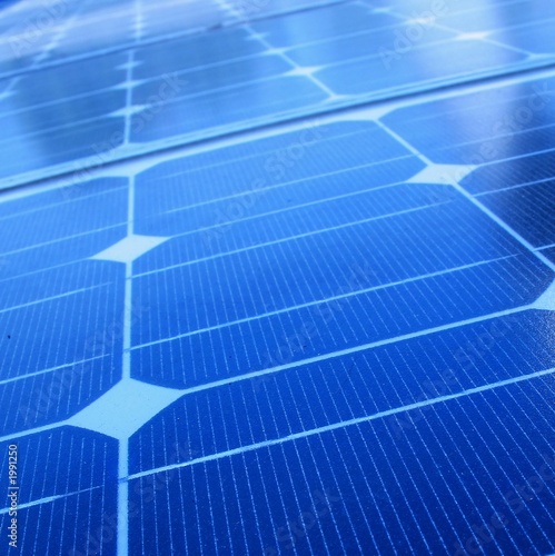 closeup of solar panels