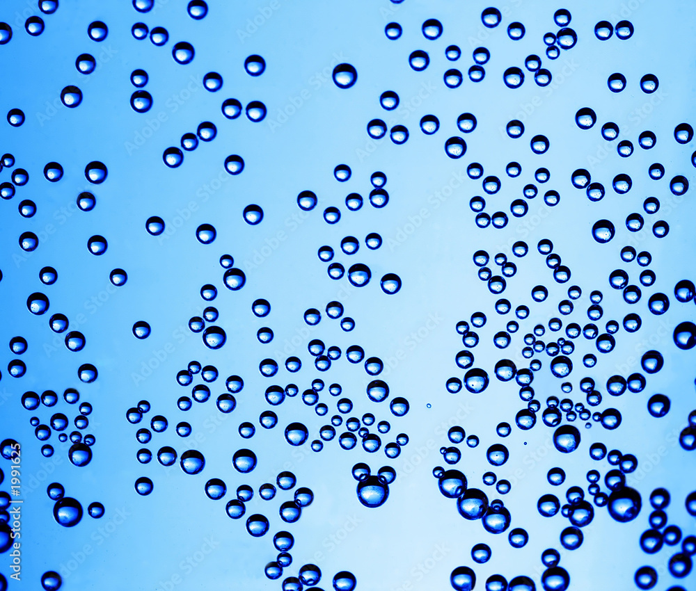 blue water bubbles