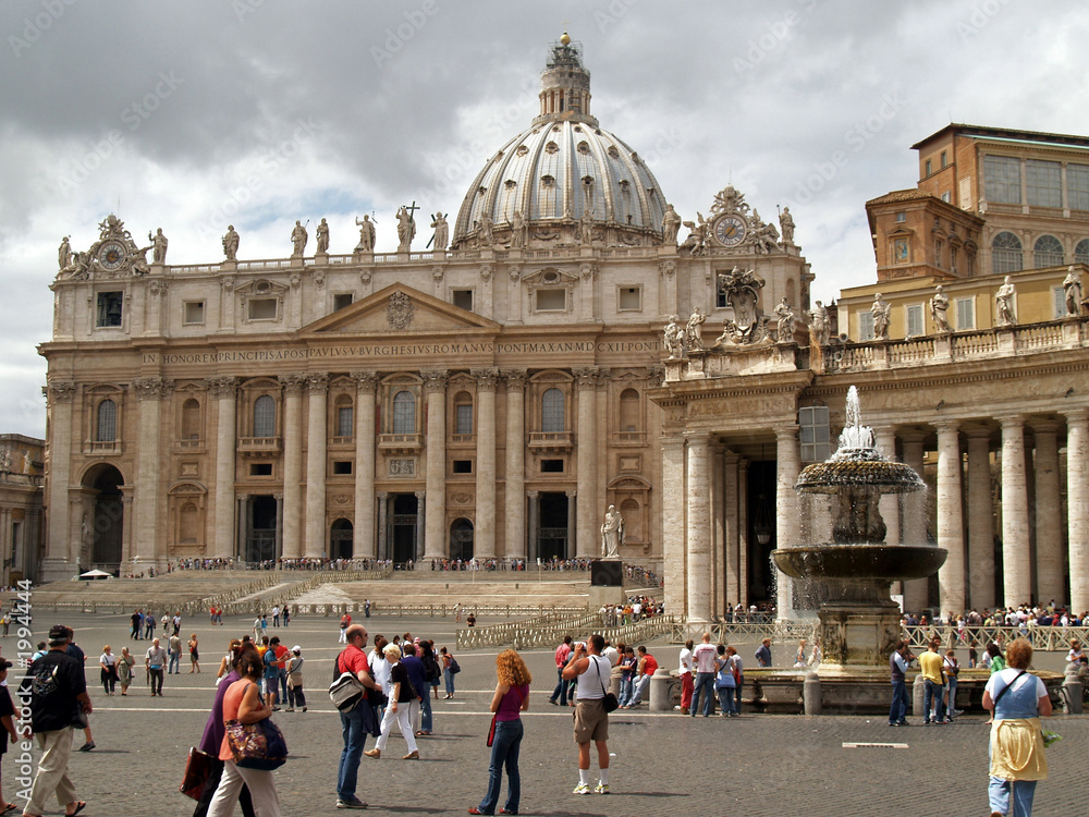 st. peter square, church and pope's residence