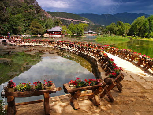 a scenery park in lijiang china
