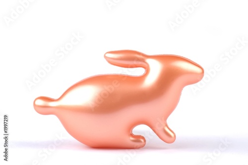bath soap, pink rabbit isolated