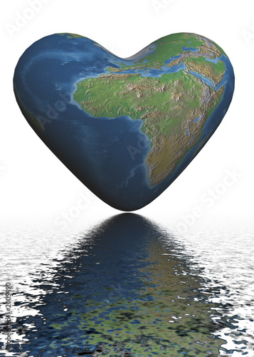 the earth in form of heart....