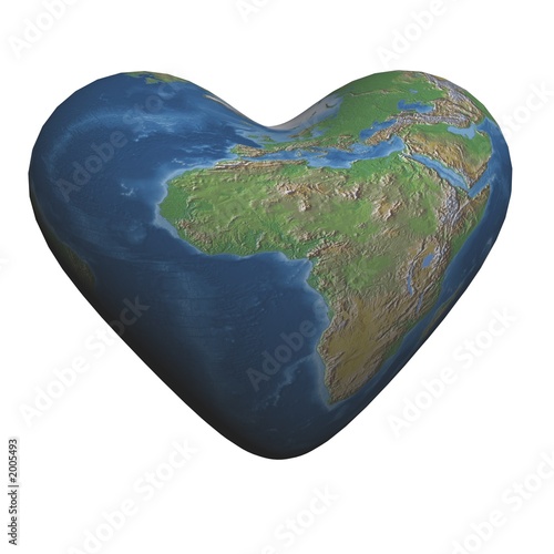 the earth in form of heart....