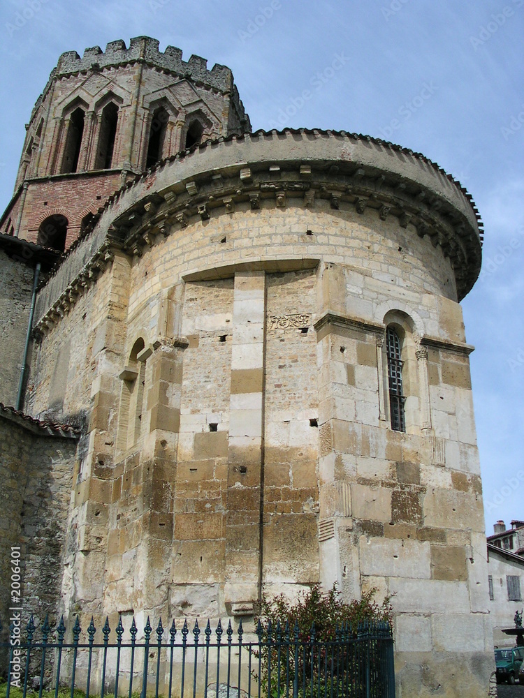chevet et clocher de l'église de saint-lizier