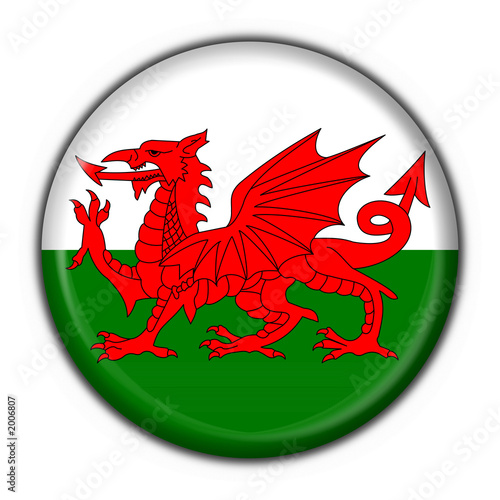 bottone bandiera gallese - wales flag