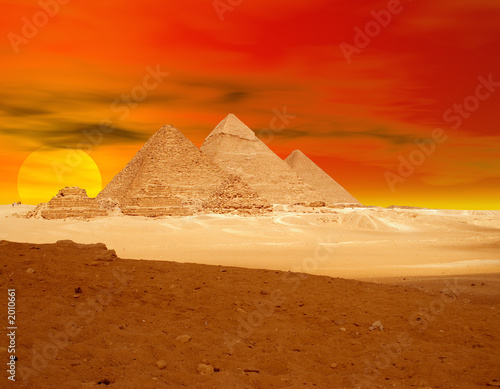 the pyramid sunset #2010661
