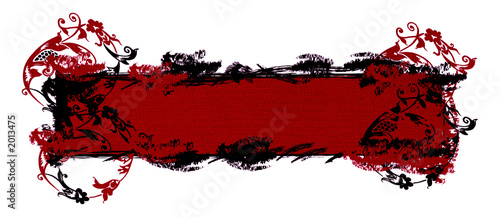 Εκτύπωση καμβά banner in red and black