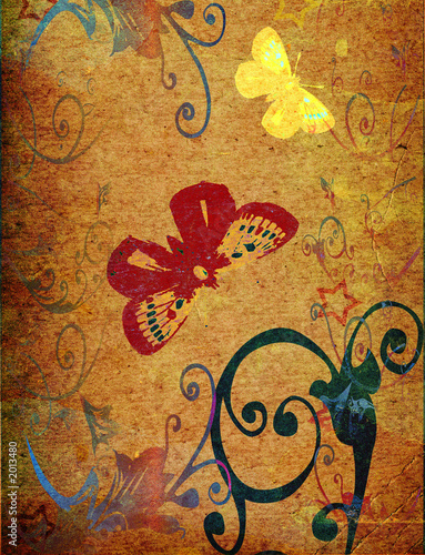 butterfly and flowers