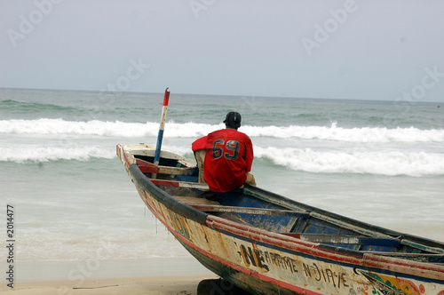 cayuco en saint louis (senegal) photo