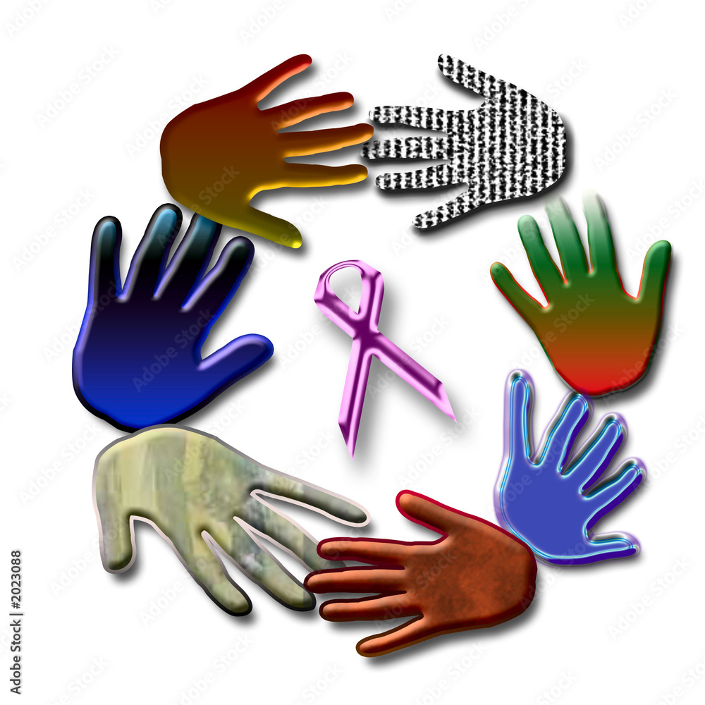 Fototapeta premium ribbon abstract hands