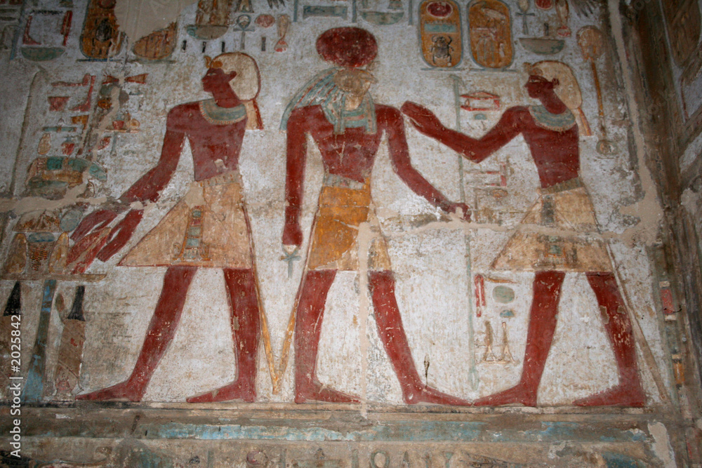 Obraz premium fresque - temple d'amada - lac nasser
