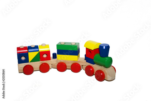 wooden toy train - left