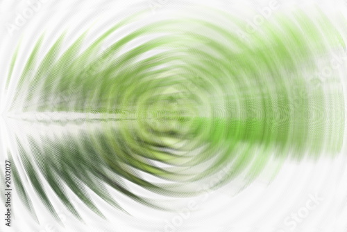 green rippled shape