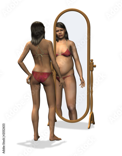 anorexia - distorted body image photo