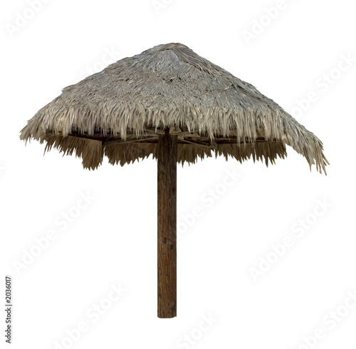 palapa, thatched umbrella - isolated photo