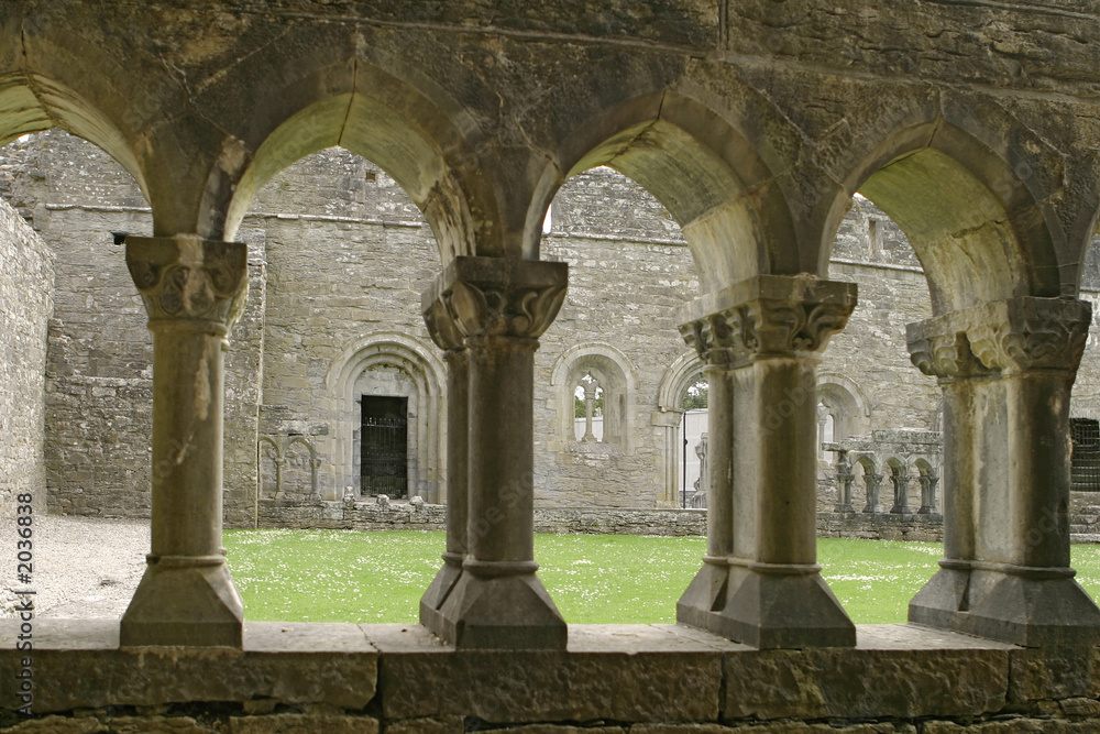ancient abbey cloisters