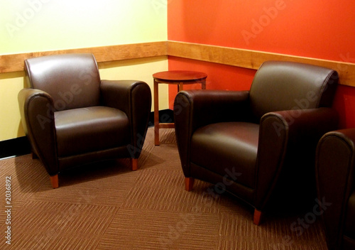 comfortable chair and table interior
