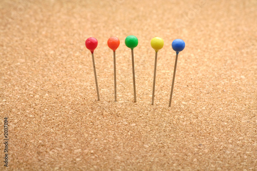 colorful pins