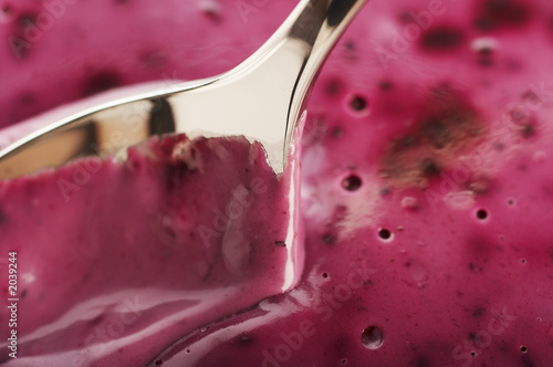 blueberry mousse close-up