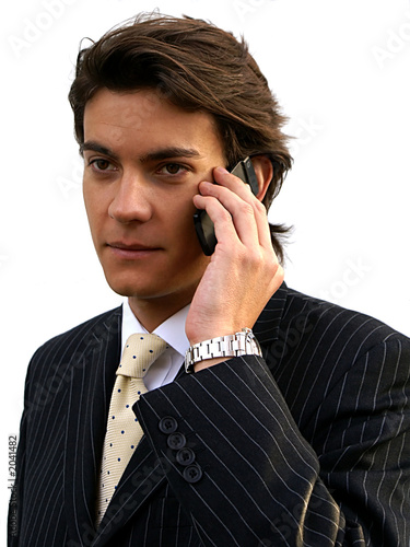 financial advisor with a mobile phone