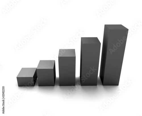 diagramm business statistics graph 3d sign