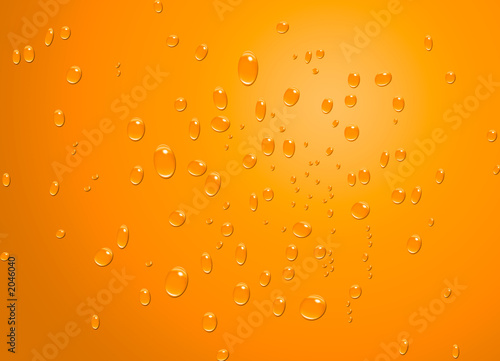 water drops on orange