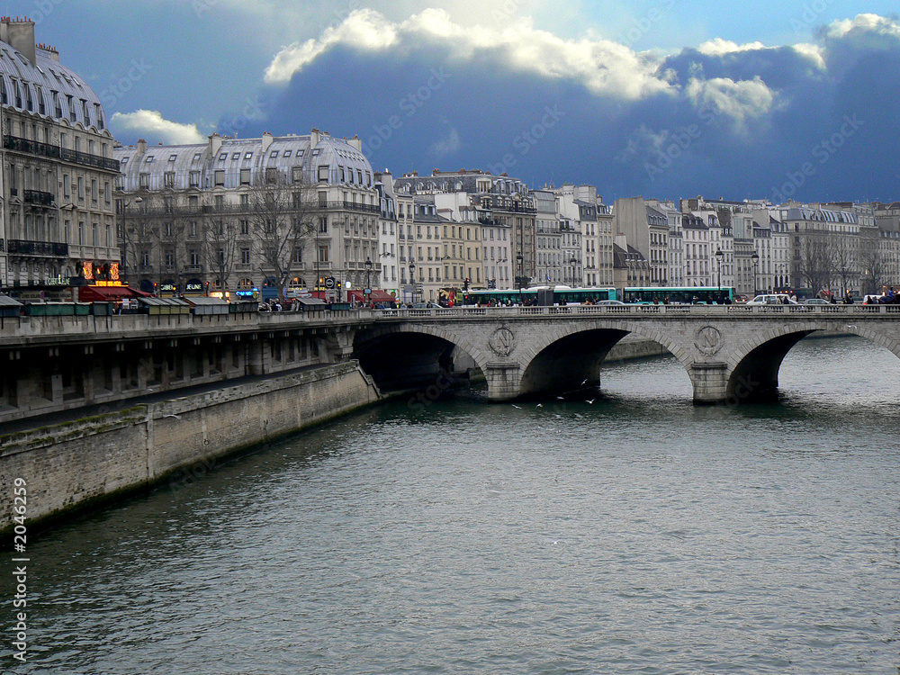 Fototapeta premium la seine paris st michel