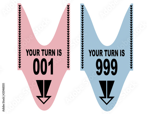 shopping queue ticket - illustration