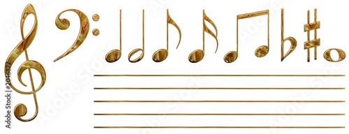 musical notes (gold)